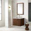 James Martin Vanities Amberly 30in Single Vanity, Mid-Century Walnut w/ 3 CM Arctic Fall Top 670-V30-WLT-3AF
